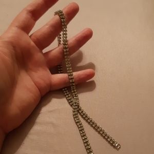 Vintage rhinestone 16 inch choker chain/necklace